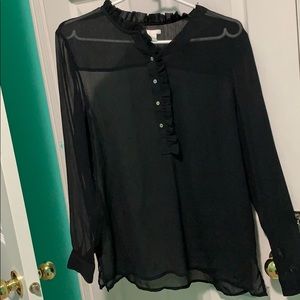 Black sheer blouse